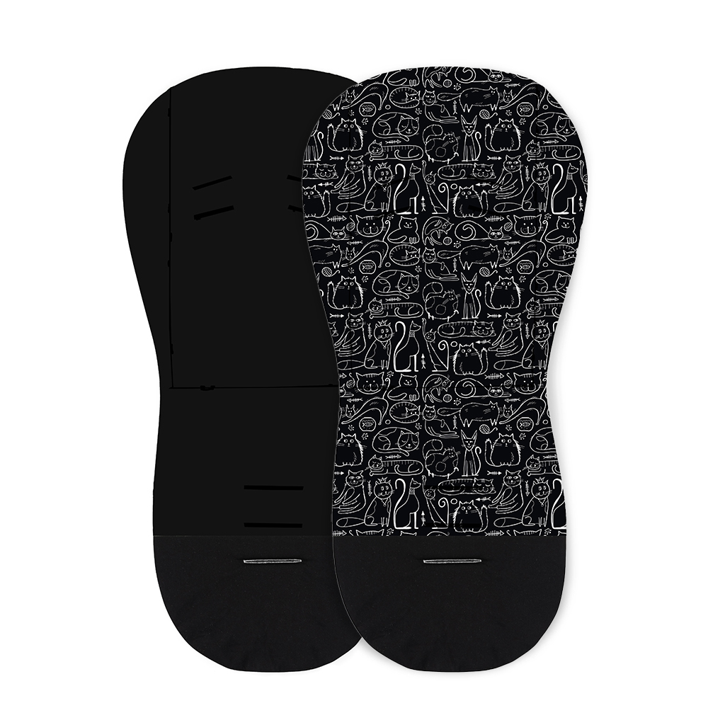 PETITE&amp;MARS Vložka do kočíka Foamy Black Cats