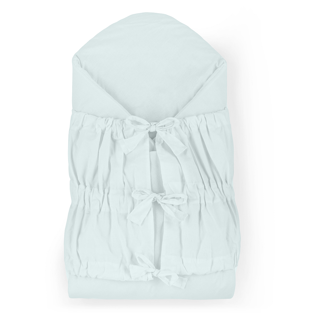 PETITE&amp;MARS Zavinovačka šnurovacia Nurse s pevnou kokosovou vložkou Baby Blue 75x75 cm