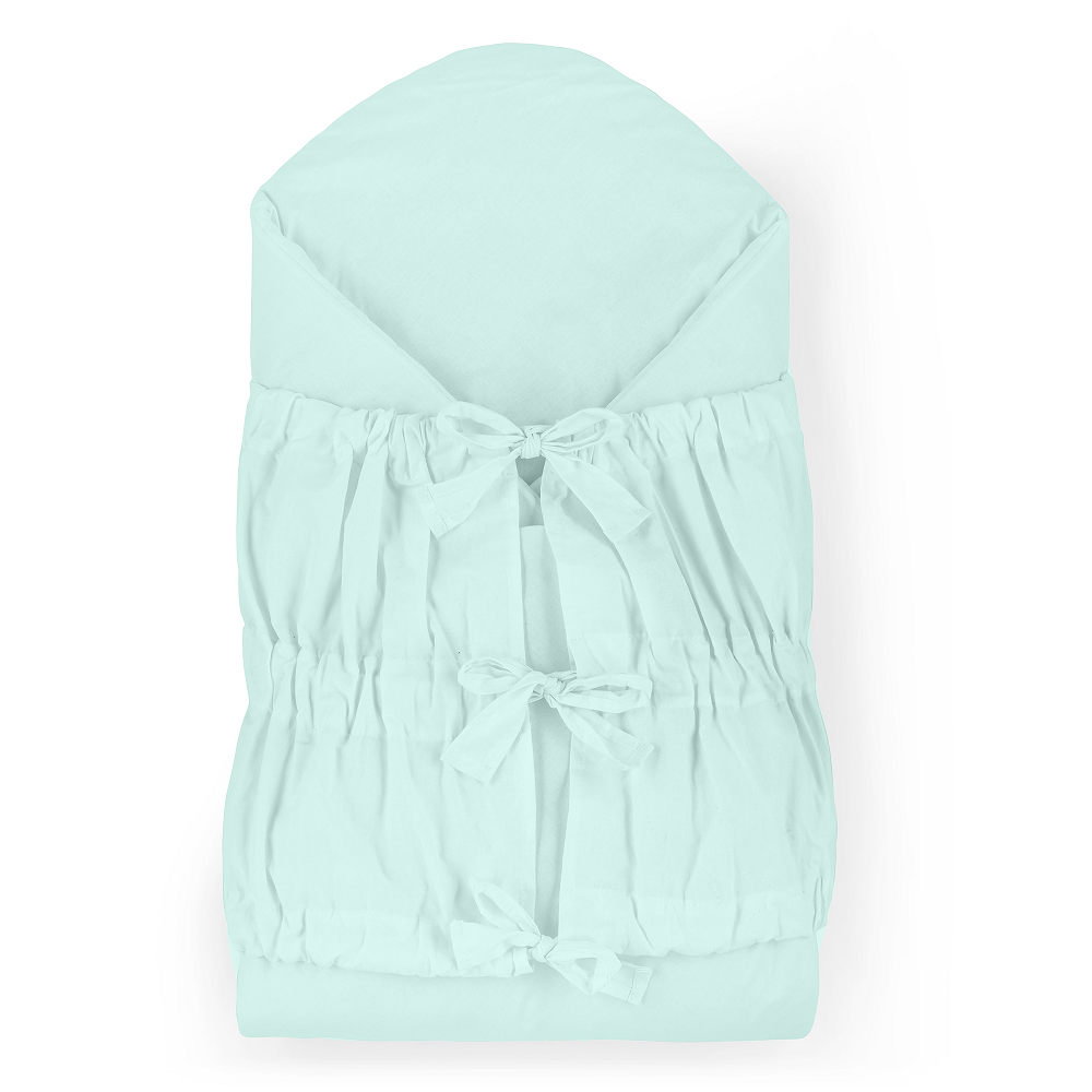 PETITE&amp;MARS Zavinovačka šnurovacia Nurse s pevnou kokosovou vložkou Frosted Mint 75x75 cm