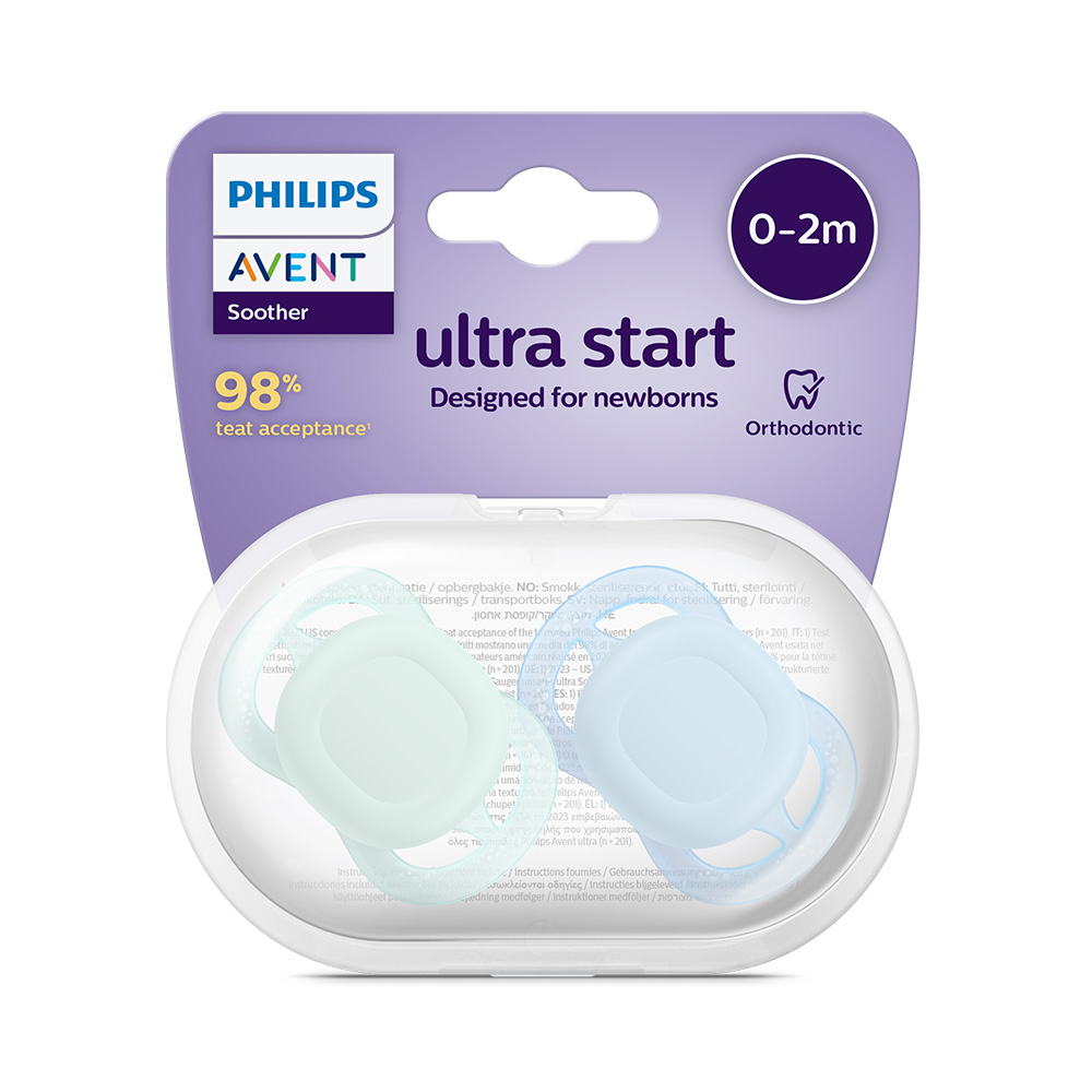 Philips AVENT Cumlík Ultrastart neutral 0-2m chlapec 2 ks
