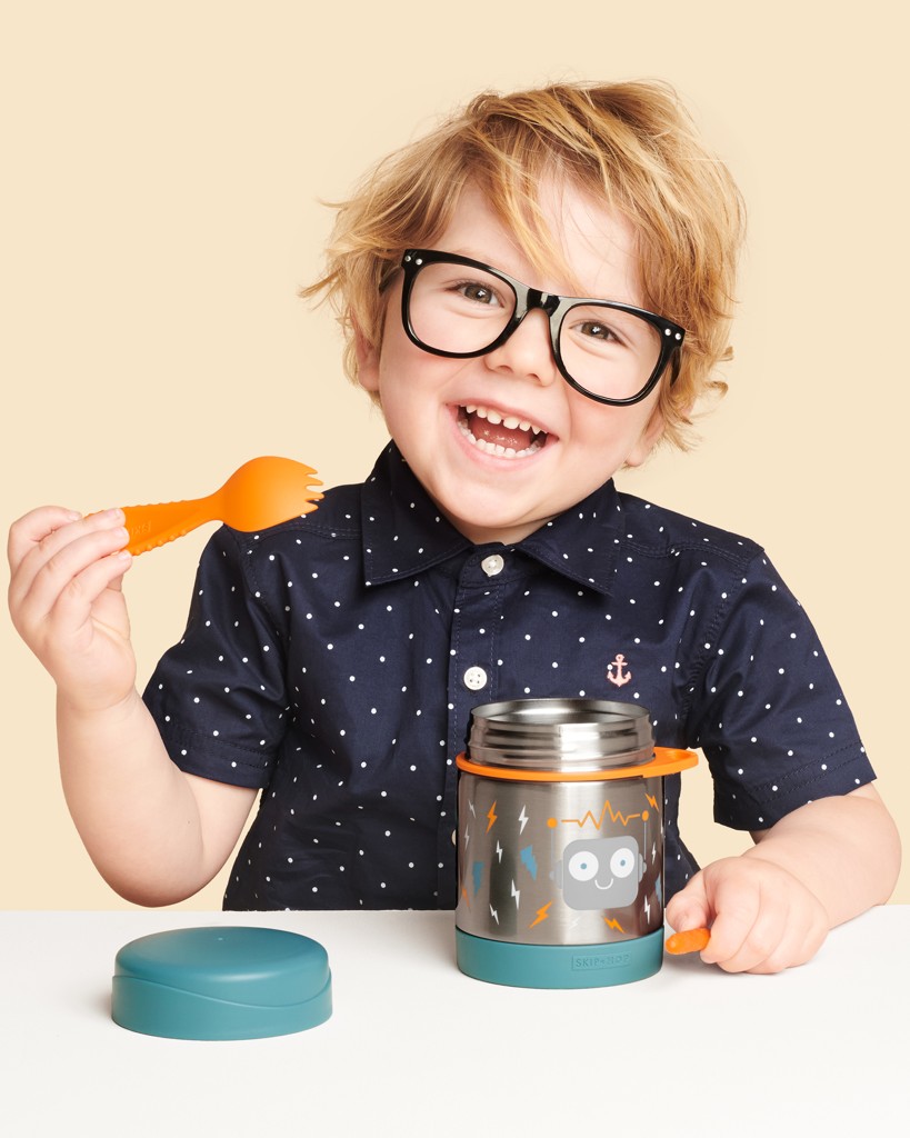 SKIP HOP Spark Style Termoska na jedlo s lyžičkou/vidličkou Robot 325 ml, 3r+