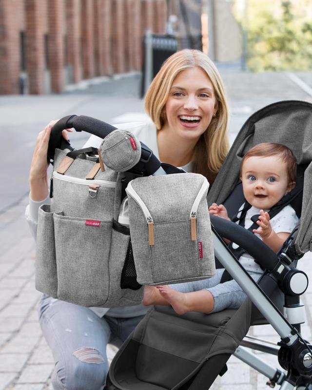 SKIP HOP Taška prebaľovacia Duo Signature grey melange