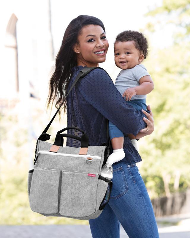 SKIP HOP Taška prebaľovacia Duo Signature grey melange