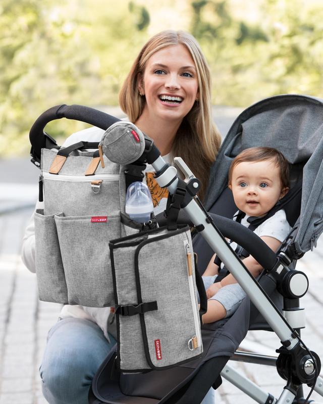 SKIP HOP Taška prebaľovacia Duo Signature grey melange