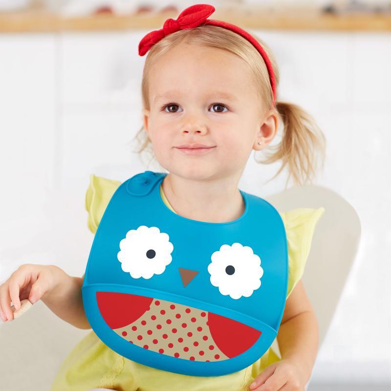 SKIP HOP Zoo Podbradník silikónový Sovička 6m+