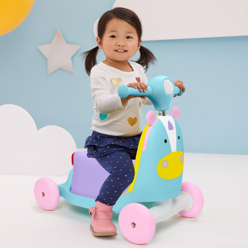 SKIP HOP Zoo odrážadlo 3v1 Ride-On Jednorožec 12m+ do 20 kg