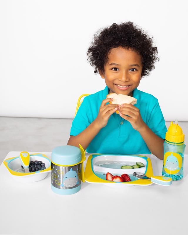 SKIP HOP Zoo Termoska na jedlo s lyžičko/vidličkou Žralok 325 ml, 3r+