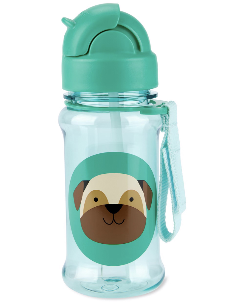 SKIP HOP Zoo tritan Fľaša so slamkou 355ml Mopslík 12m+