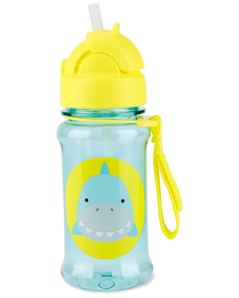 SKIP HOP Zoo tritan Fľaša so slamkou 355ml Žralok 12m+