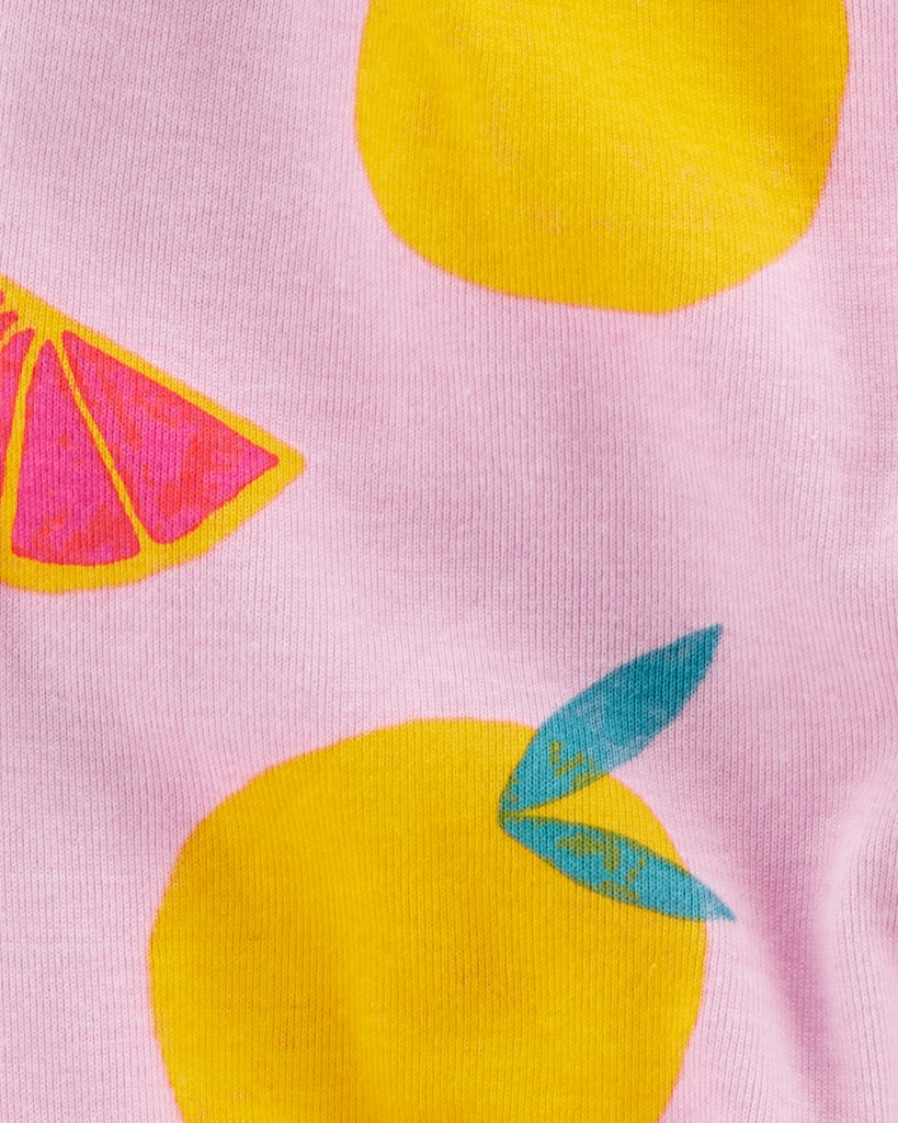 CARTER'S Overal letný krátky rukáv Purple Lemon dievča NB/ veľ. 56