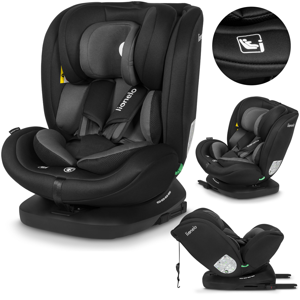 LIONELO Autosedačka Bastiaan i-Size (40-150 cm) Black Grey