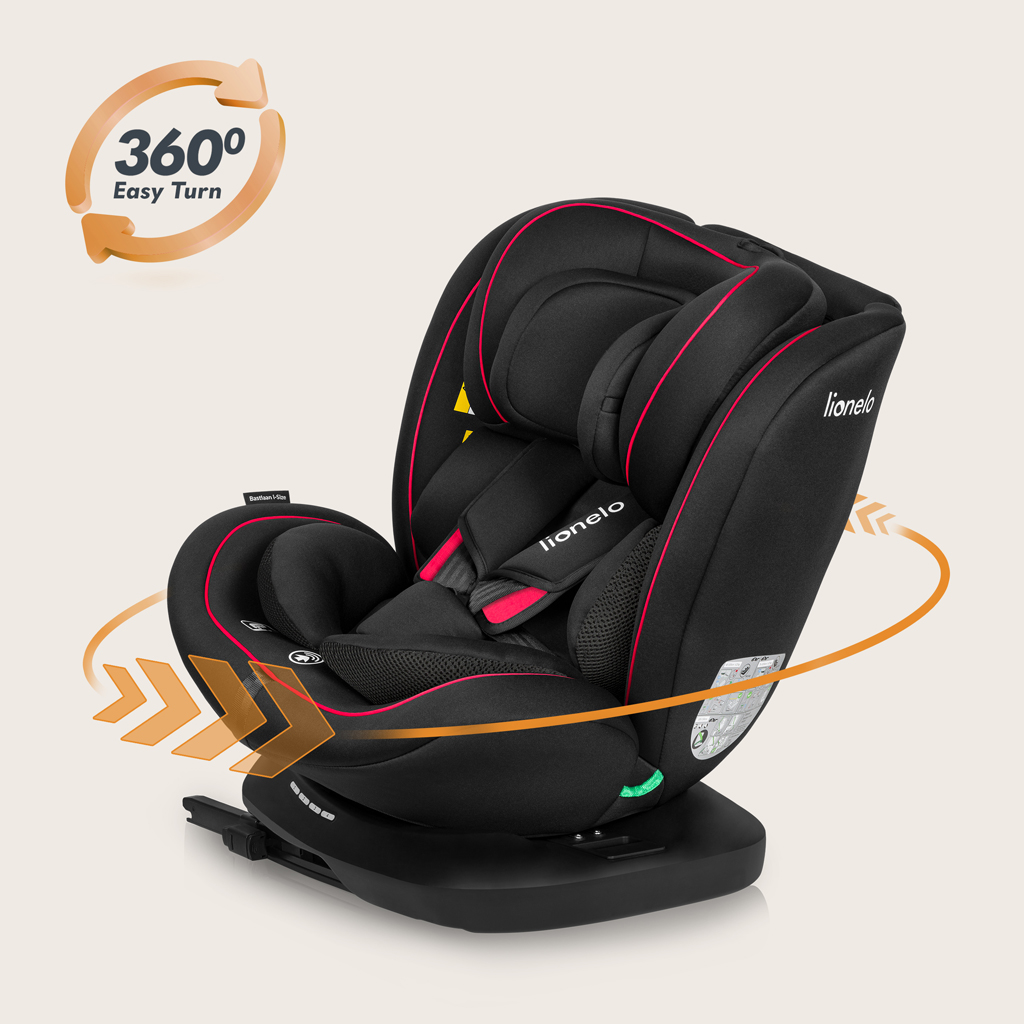 LIONELO Autosedačka Bastiaan i-Size (40-150 cm) Black Red