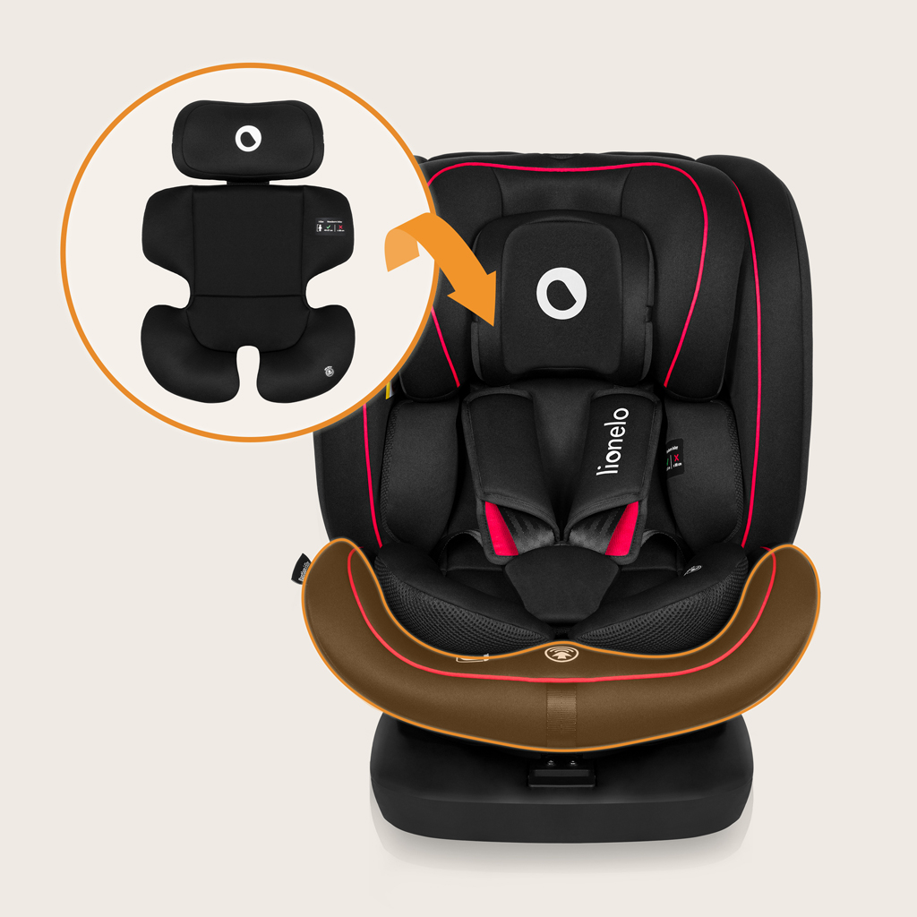 LIONELO Autosedačka Bastiaan i-Size (40-150 cm) Black Red
