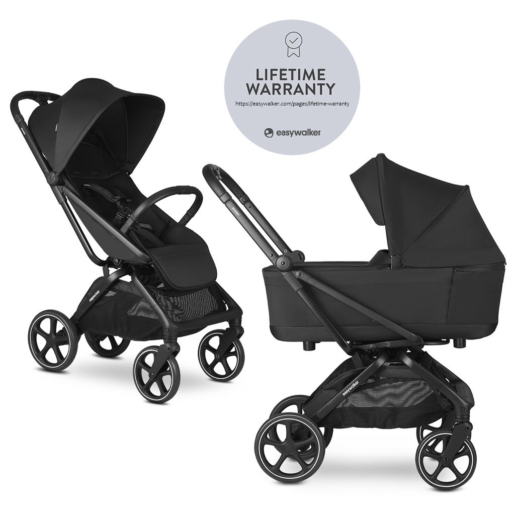 EASYWALKER Kočík kombinovaný Rockey L Pure Black