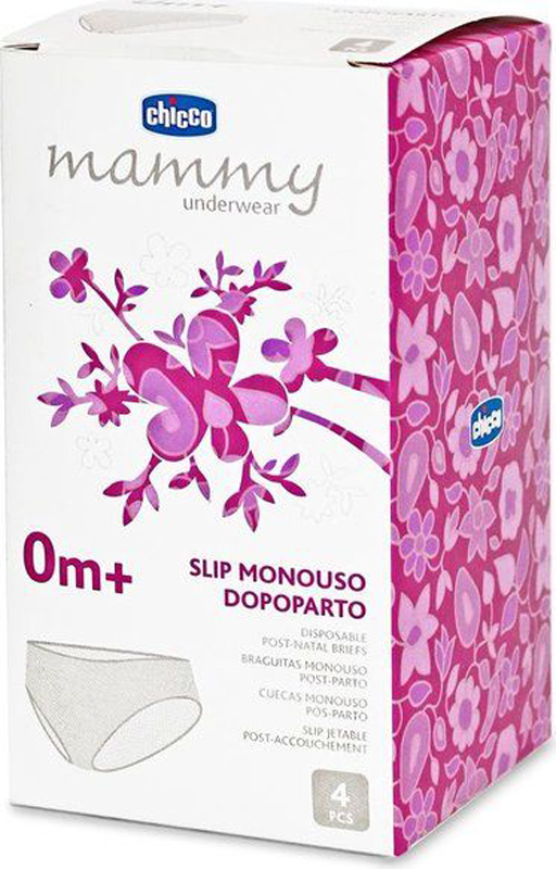 CHICCO Vložky popôrodné 30 ks + Nohavičky jednorazové po pôrode, 4 ks, veľ.4