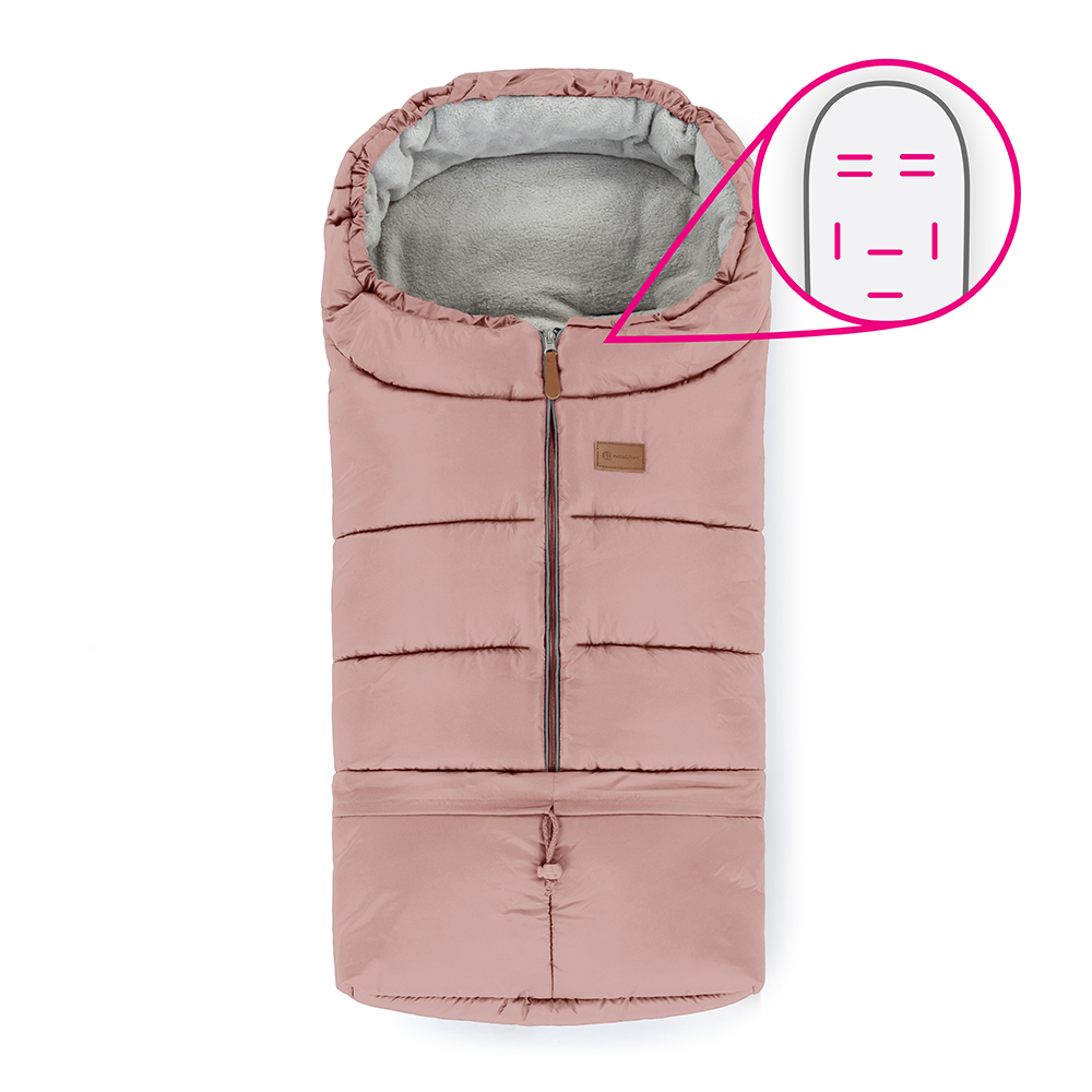 PETITE&MARS Fusak nastavitelný 3v1 Jibot Horizontal Dusty Pink
