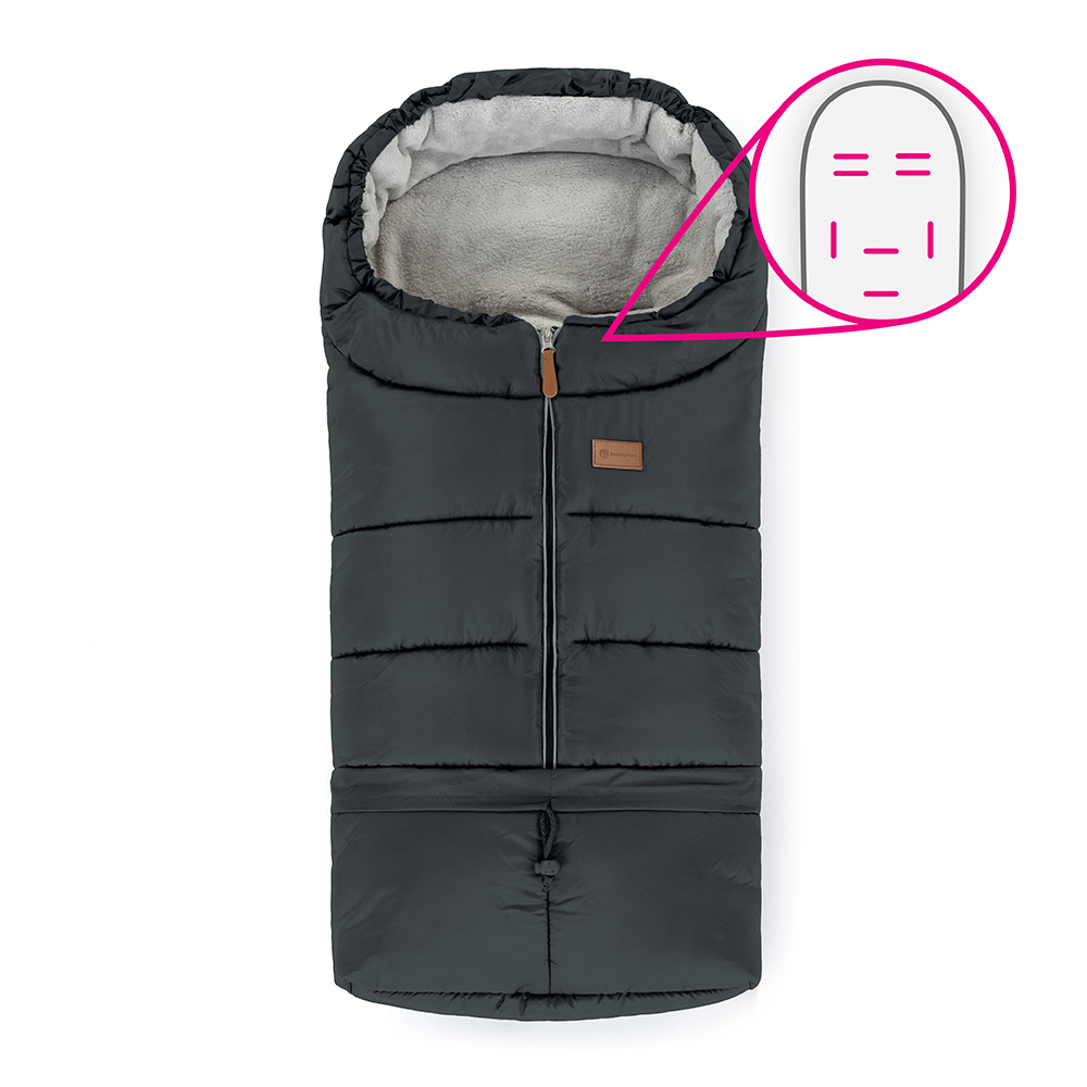 PETITE&amp;MARS Fusak nastavitelný 3v1 Jibot Horizontal Charcoal Grey