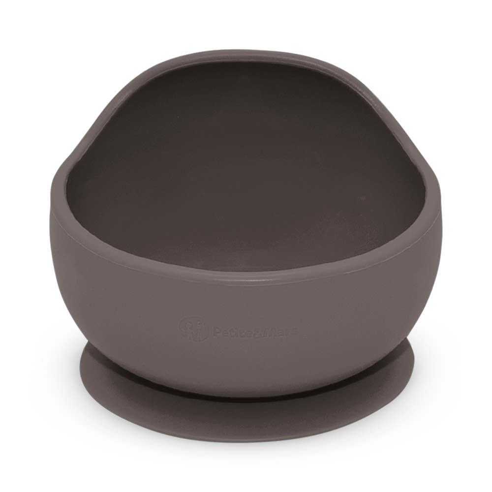 PETITE&amp;MARS Miska silikónová s prísavkou Take&amp;Match Bitter Cocoa 6m+