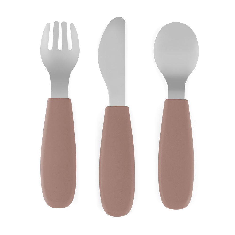 PETITE&MARS Sada príborov s nerezovej ocele Take&Match Velvet Latte 12m+