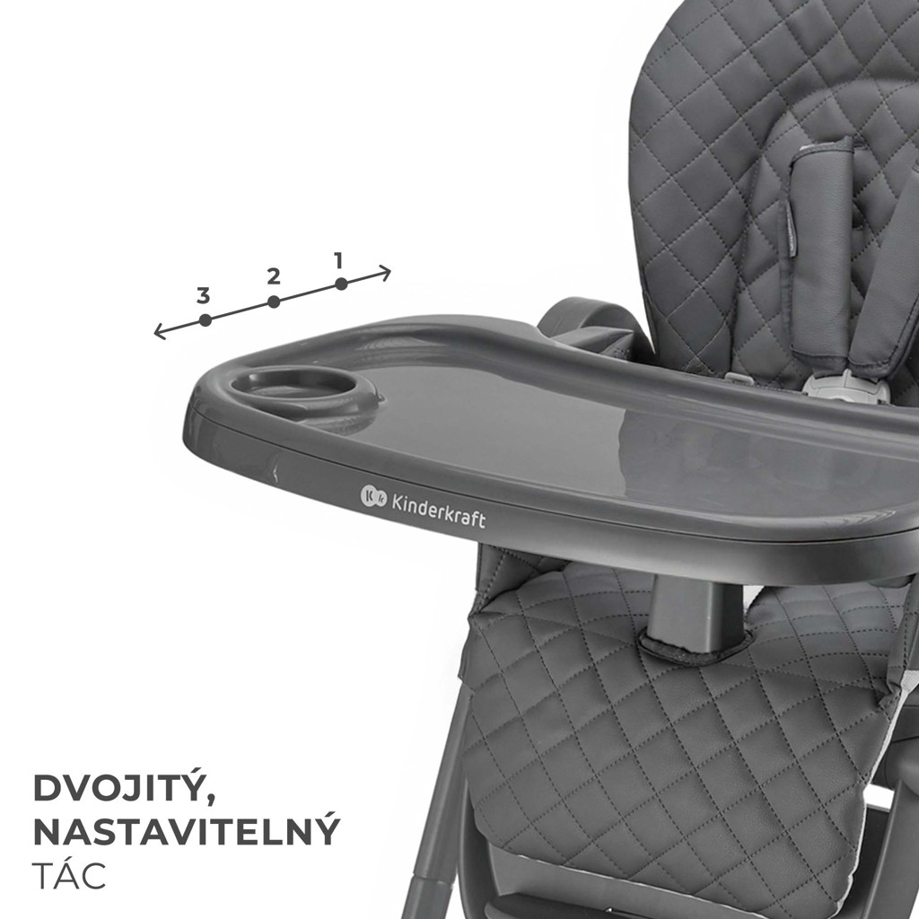 KINDERKRAFT Stolička jedálenská Tulo Grey