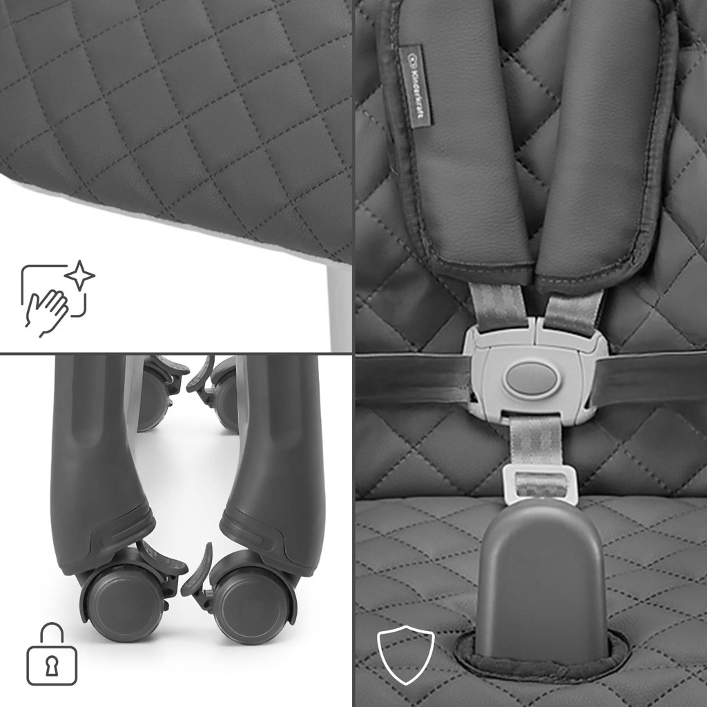 KINDERKRAFT Stolička jedálenská Tulo Grey