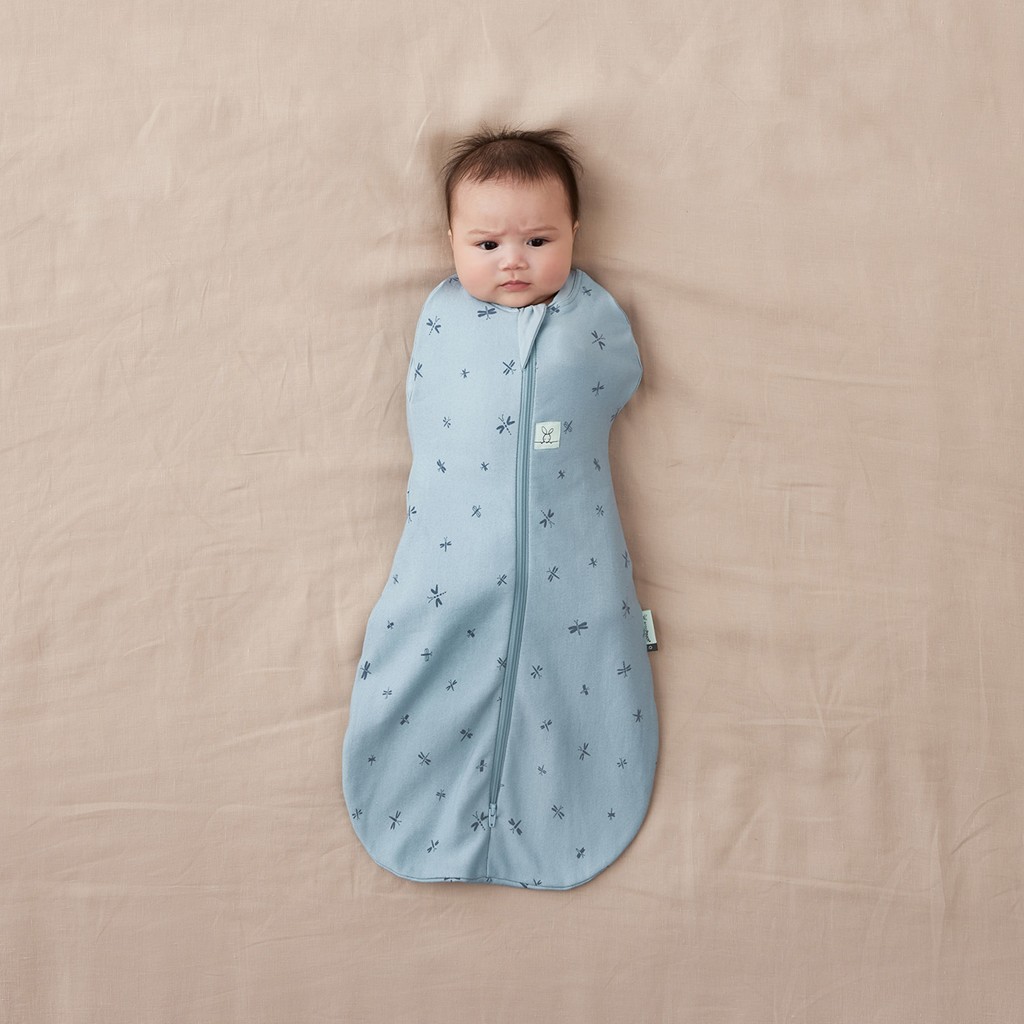 ERGOPOUCH Zavinovačka a vak na spanie 2v1 Cocoon Dragonflies 0-3 m, 3-6 kg, 1 tog