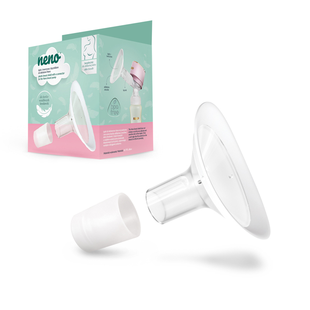 NENO Štít prsný plastový s konektorom pre odsávačky mlieka Neno 24mm