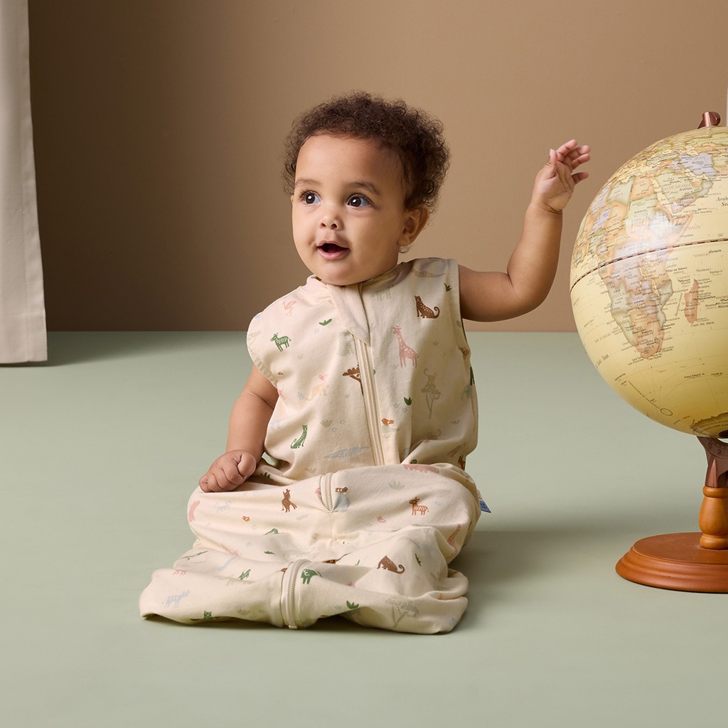 ERGOPOUCH Vak a overal na spanie 2v1 organická bavlna Suit Savannah 8-24 m, 8-14 kg, 0,2 tog