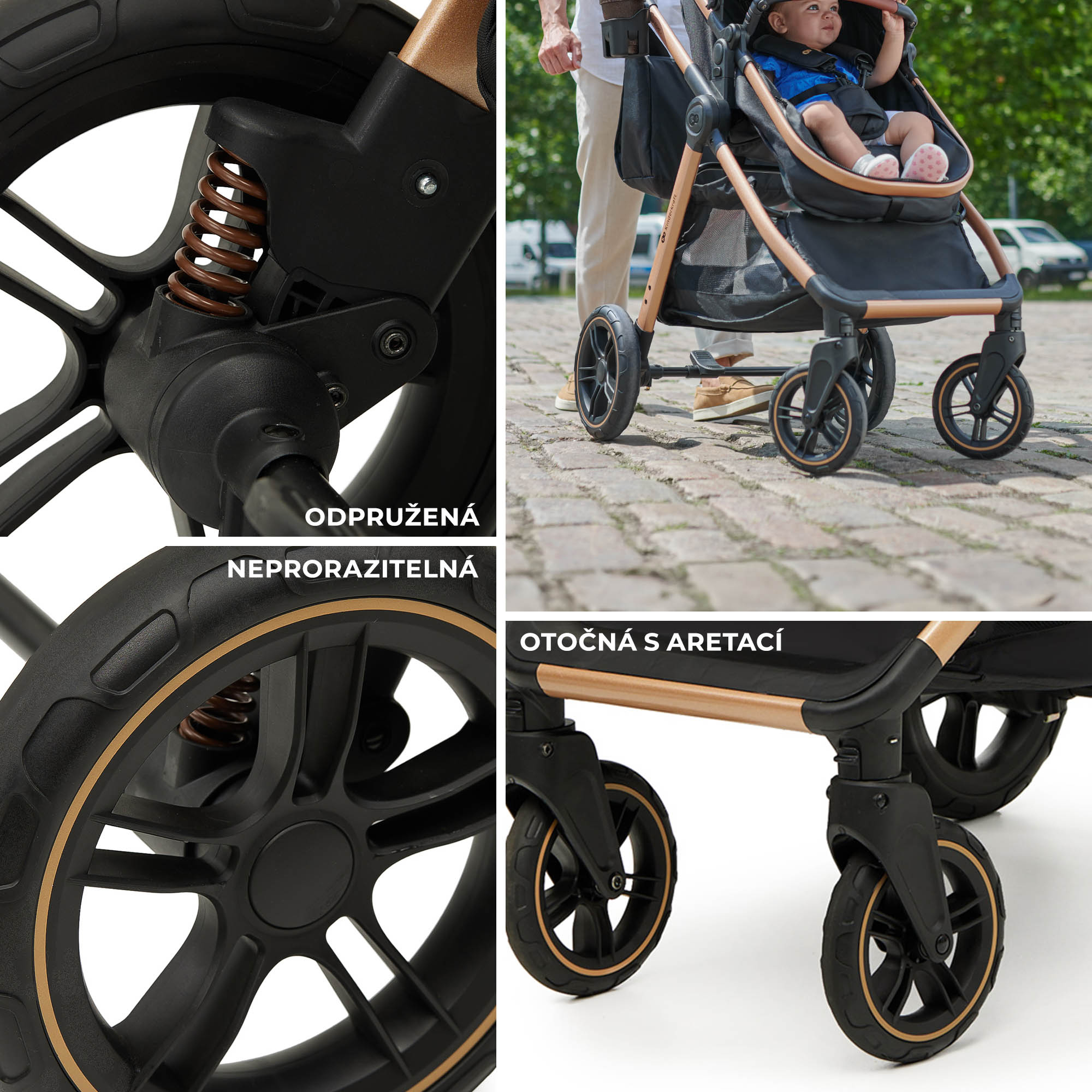 KINDERKRAFT Kočík kombinovaný 3v1 Esme Pro Moonlight Grey