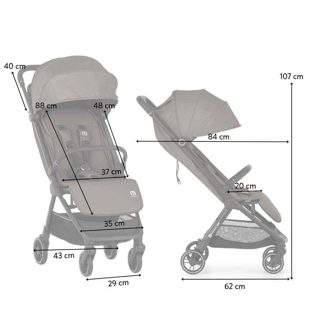 PETITE&amp;MARS Kočík športový Zip Creamy Cocoa