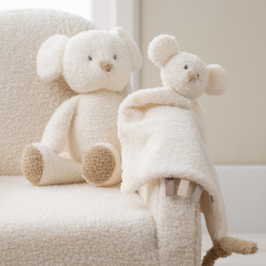 NATTOU Hračka plyšová Teddy myška 34 cm, 0m+