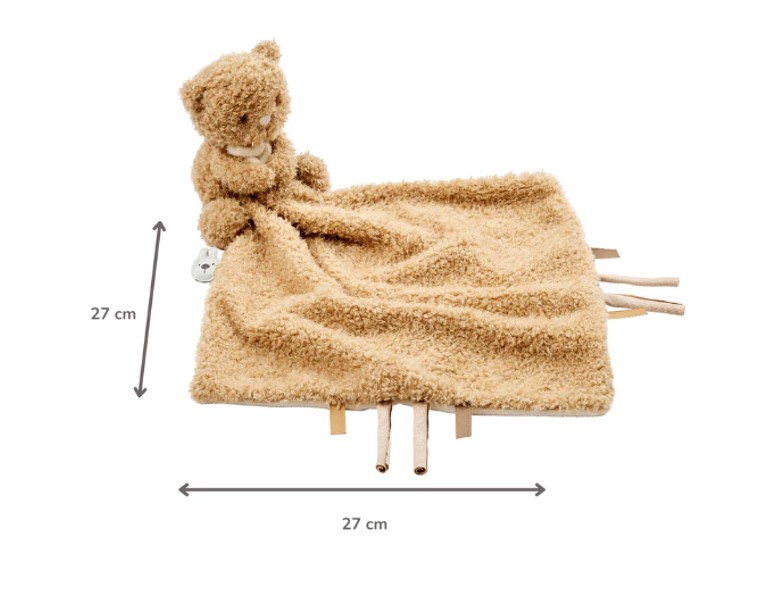 NATTOU Maznáčik plyšový Teddy medvedík 27 x 27 cm, 0m+