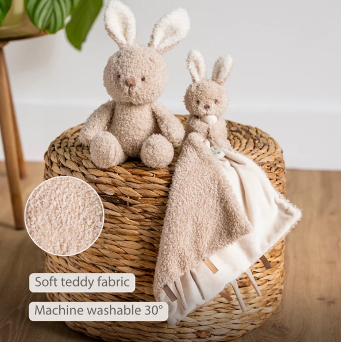 NATTOU Maznáčik plyšový Teddy zajačik 27 x 27 cm, 0m+