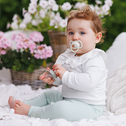 BABYONO Cumlíky silikónové symetrické 6-18m, 2 ks