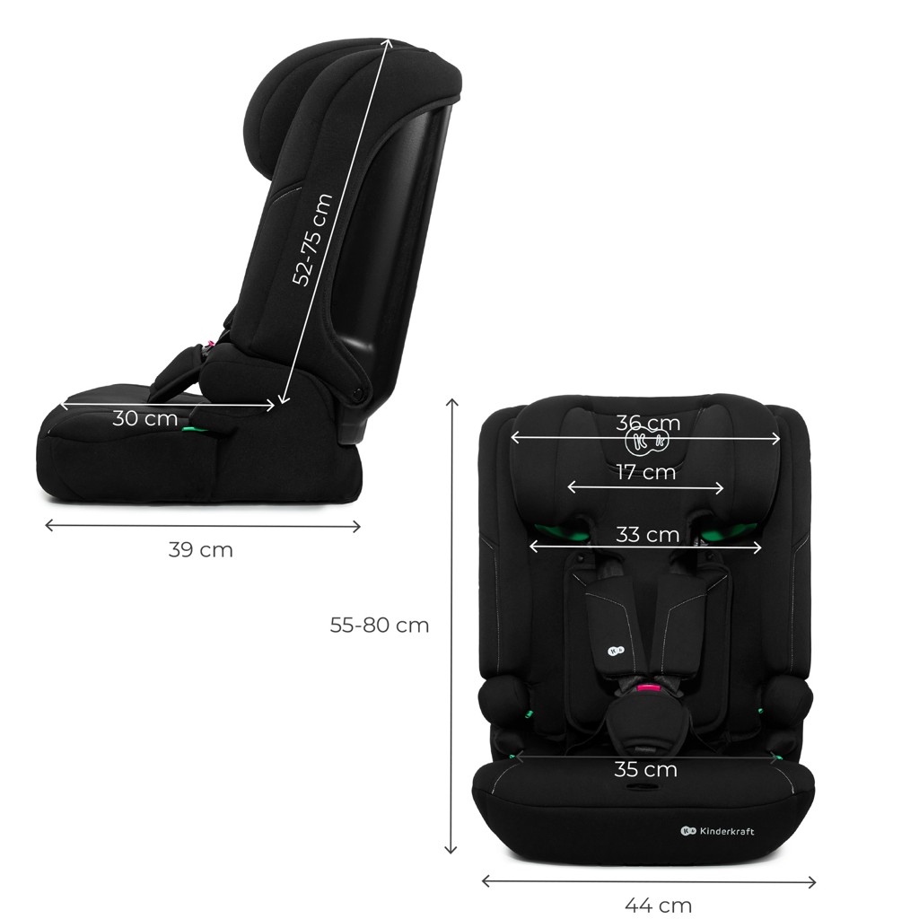 KINDERKRAFT Autosedačka I-Comfy i-Size (76 do 150 cm) Black