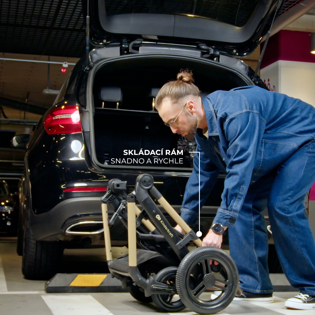 KINDERKRAFT Kočík kombinovaný 3v1 Moov 2 XL Air Black