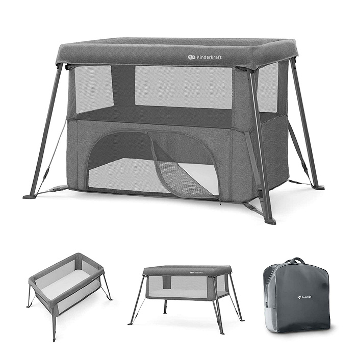 KINDERKRAFT Postieľka cestovná Cami Grey