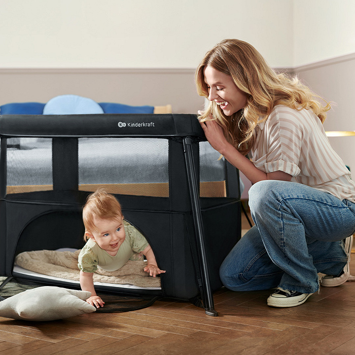 KINDERKRAFT Postieľka cestovná Cami Grey