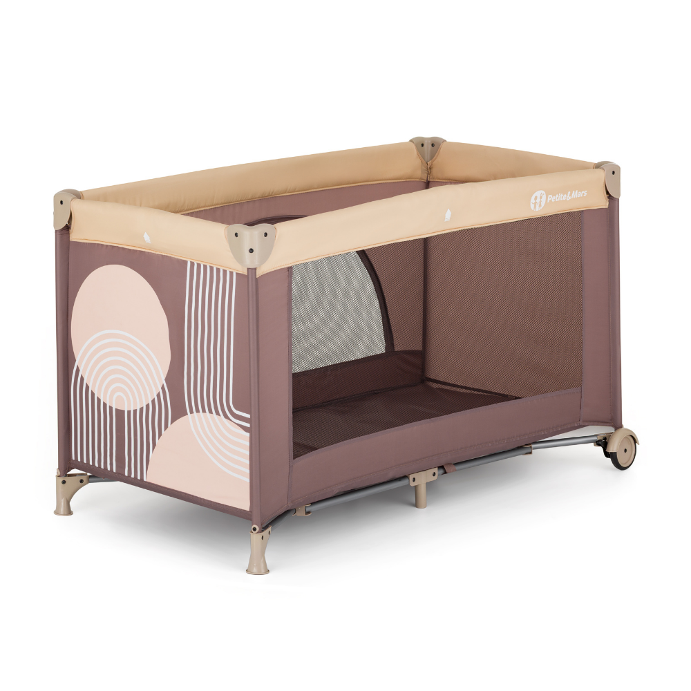 PETITE&amp;MARS Postieľka cestovná Nyja Elegant Dreamlines Mocha