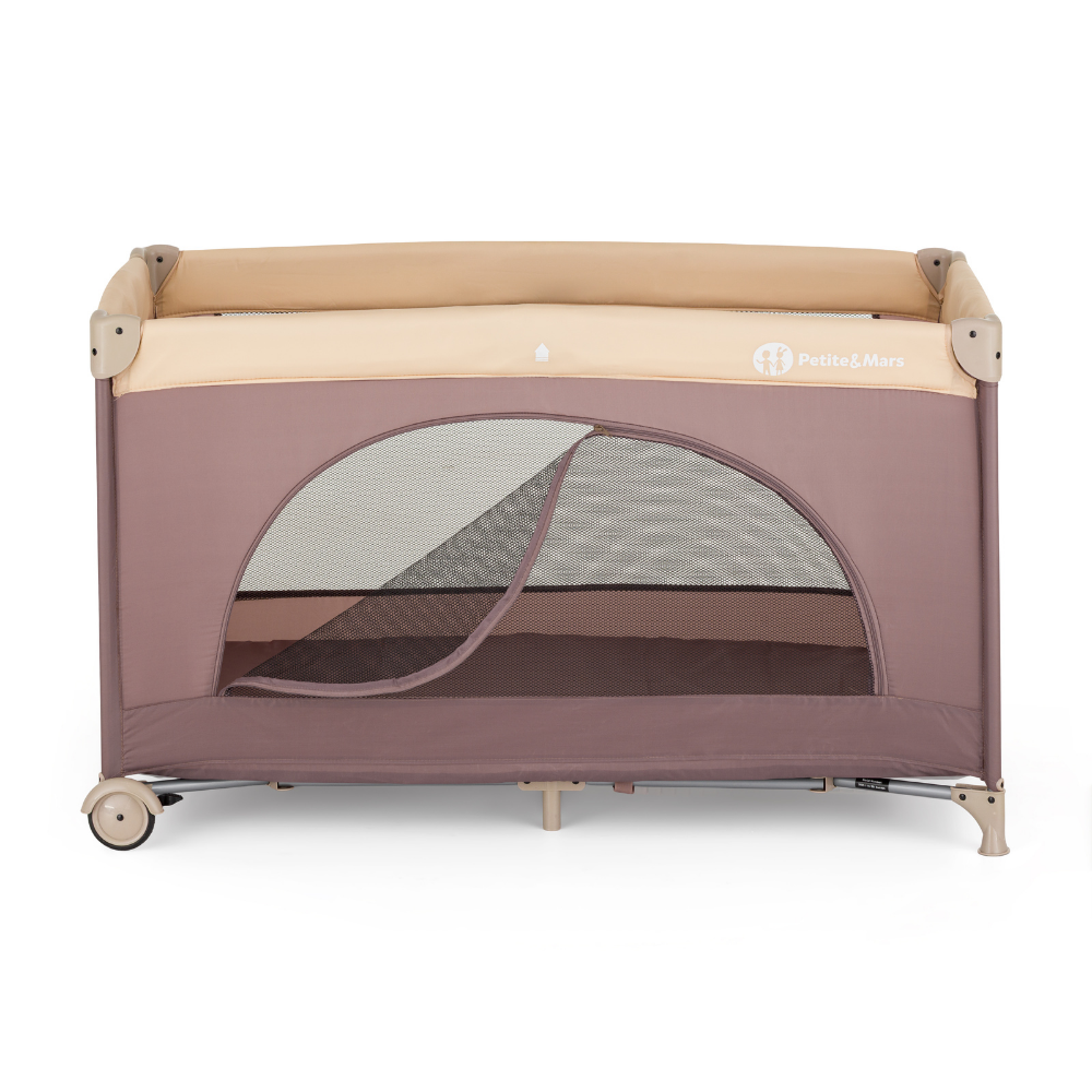 PETITE&amp;MARS Postieľka cestovná Nyja Elegant Dreamlines Mocha