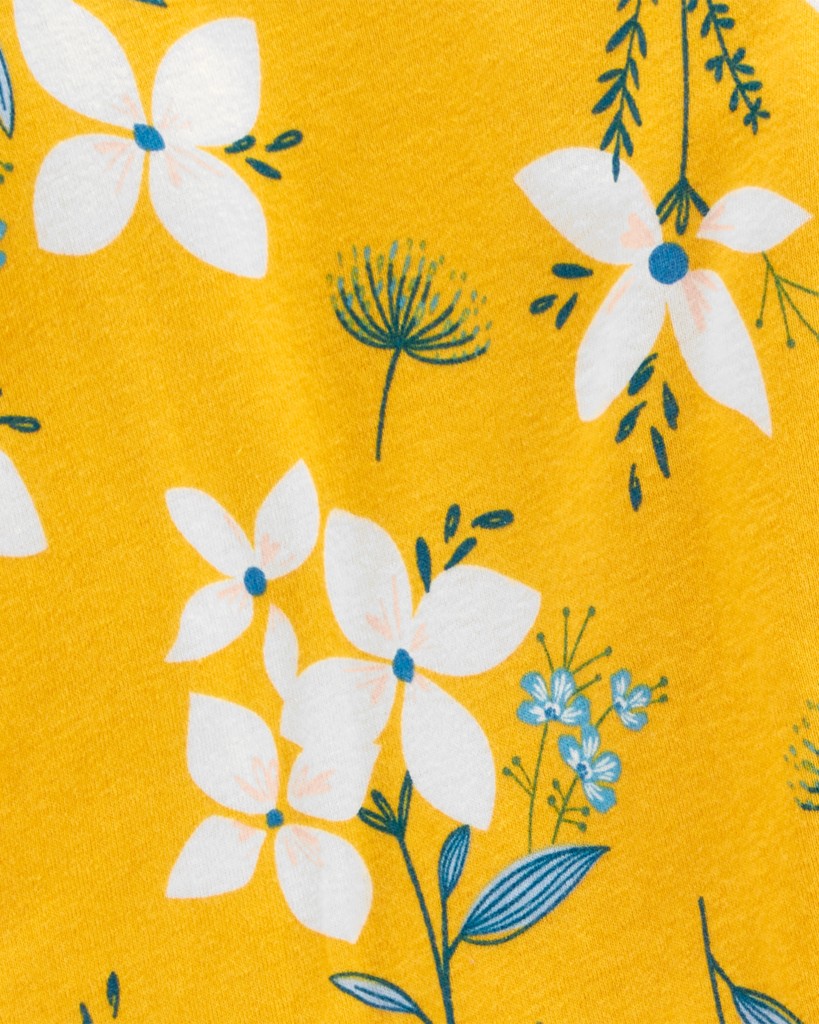 CARTER'S Body dl. rukáv Floral dievča 4ks NB /veľ.56