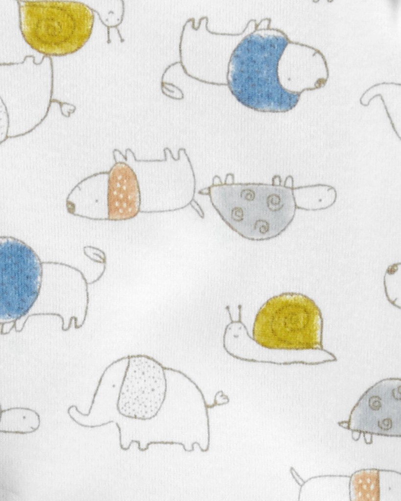 CARTER'S Body dlhý rukáv Blue Animals chlapec 4ks PRE/ veľ. 46