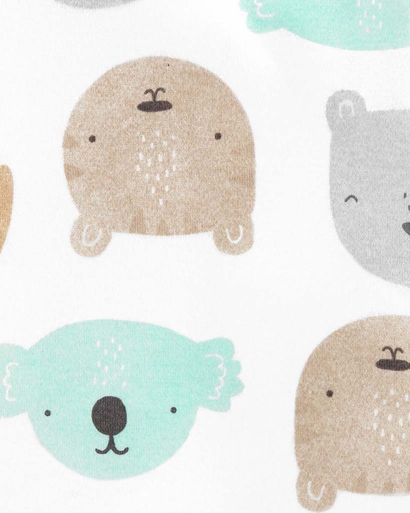 CARTER'S Body krátky rukáv Animals neutrál LBB 5ks PRE
