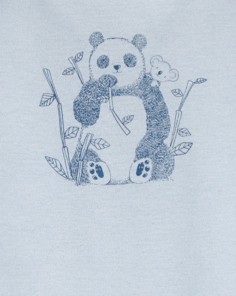 CARTER'S Body krátky rukáv Blue Panda/Airplane chlapec 5ks NB/ veľ. 56