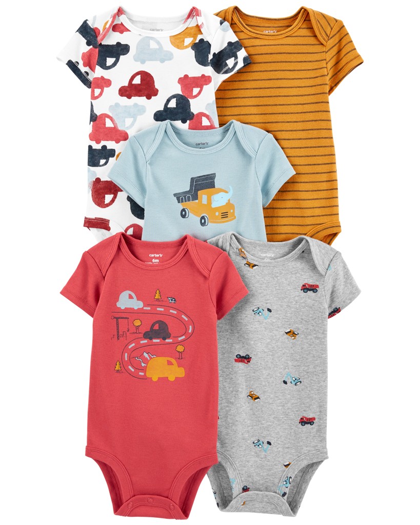 CARTERS Body krátky rukáv Cars chlapec 5ks NB/ veľ. 56