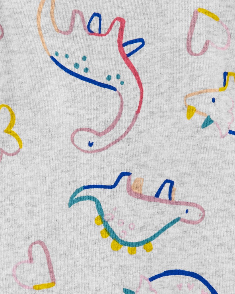 CARTER'S Body krátky rukáv Grey Dino dievča 3m