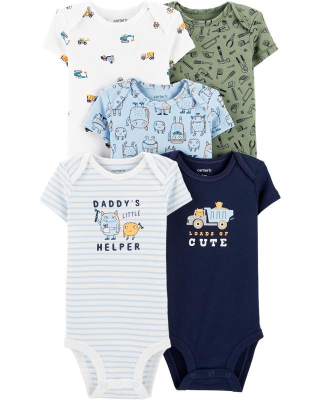 CARTER'S Body krátky rukáv Mix chlapec LBB 5 ks NB/ veľ. 56