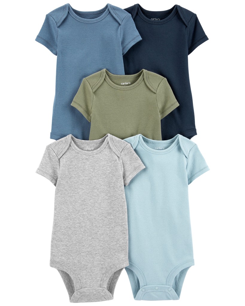 CARTERS Body krátky rukáv Monochromatic chlapec 5ks NB/ veľ. 56