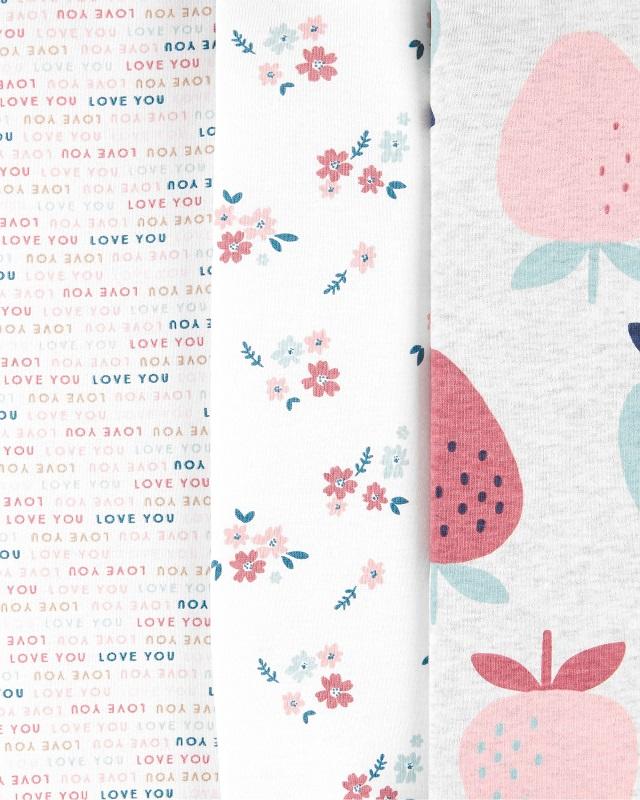 CARTER'S Body krátky rukáv Strawberry dievča LBB 5 ks PRE/ veľ. 46