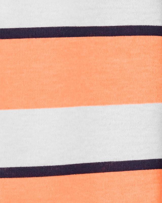 CARTER'S Overal bez nožičiek na cvoky Sleep and Play Orange Stripes chlapec NB/ veľ. 56